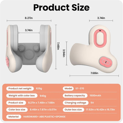 RelaxBeats™ - Memory Foam Travel Pillow & Massager