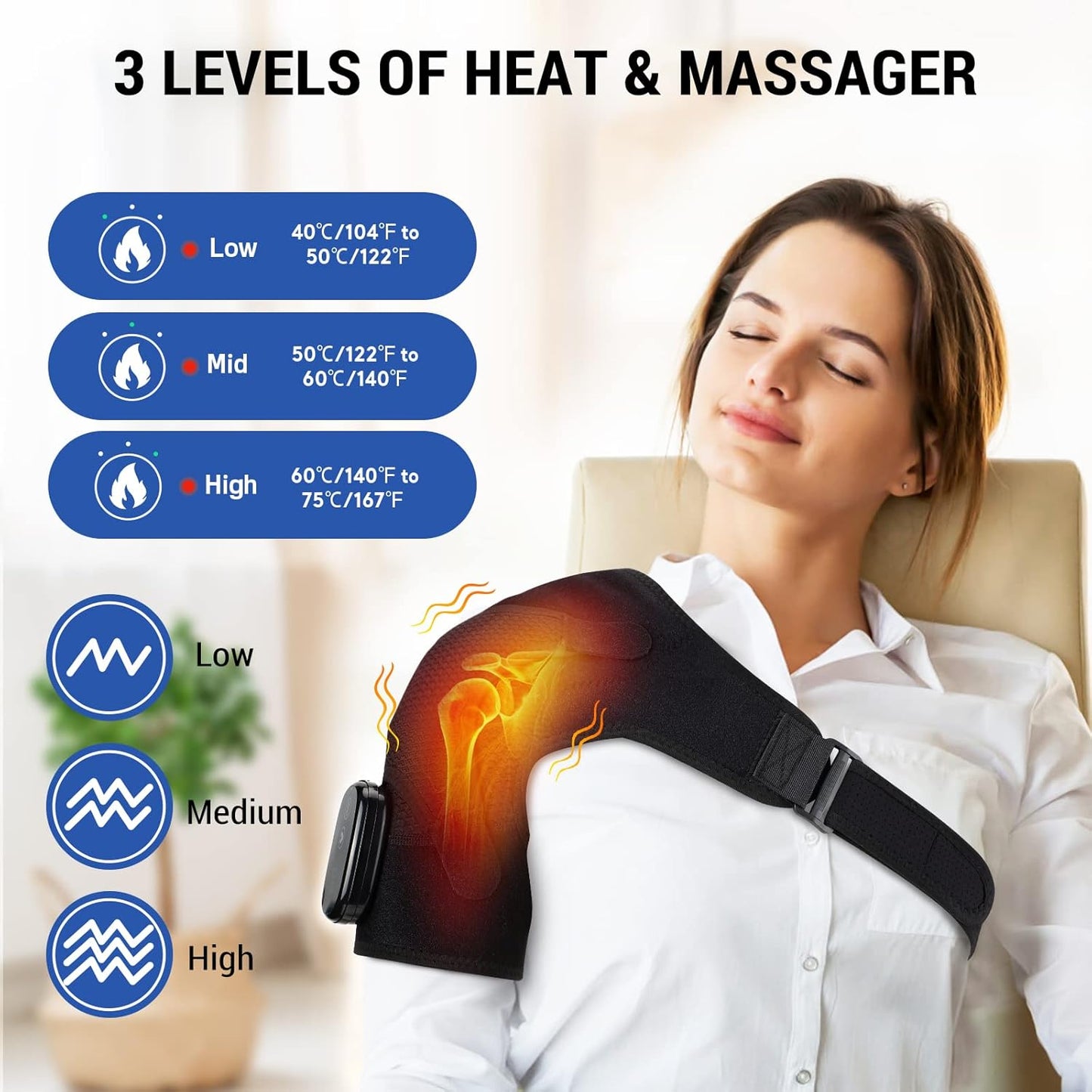 FlexiHeat™ - Electric Shoulder Massage Brace