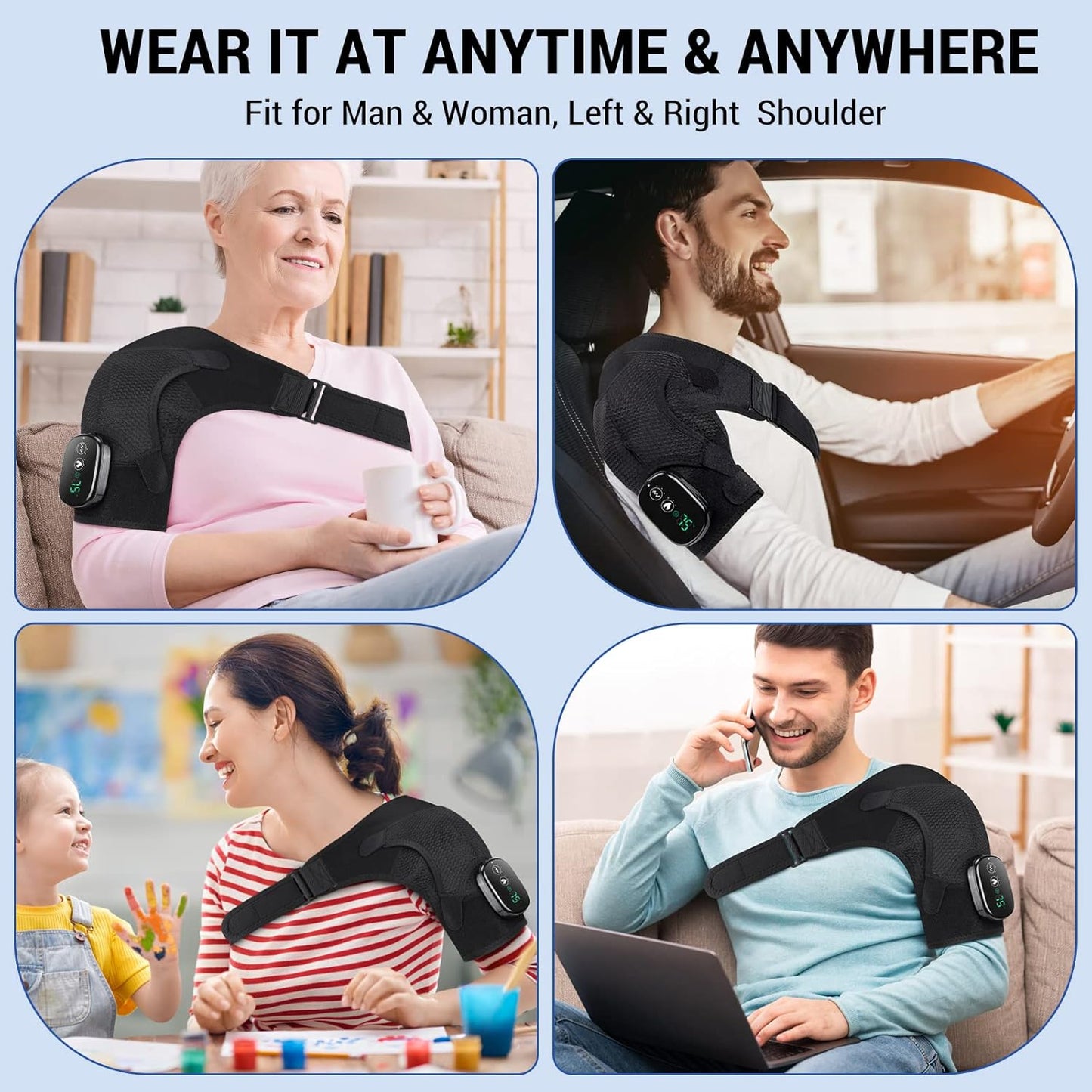 FlexiHeat™ - Electric Shoulder Massage Brace