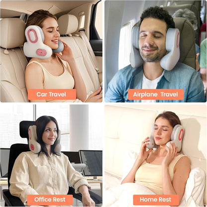 RelaxBeats™ - Memory Foam Travel Pillow & Massager