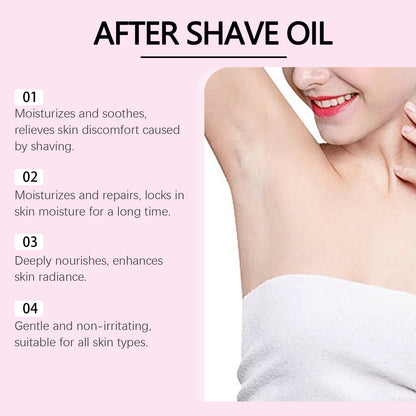 OCEAURA Strawberry-flavored hair removal and Shaving care essential oil, with its gentle ingredients, moisturizes, nourishes and soothes the ooth skin