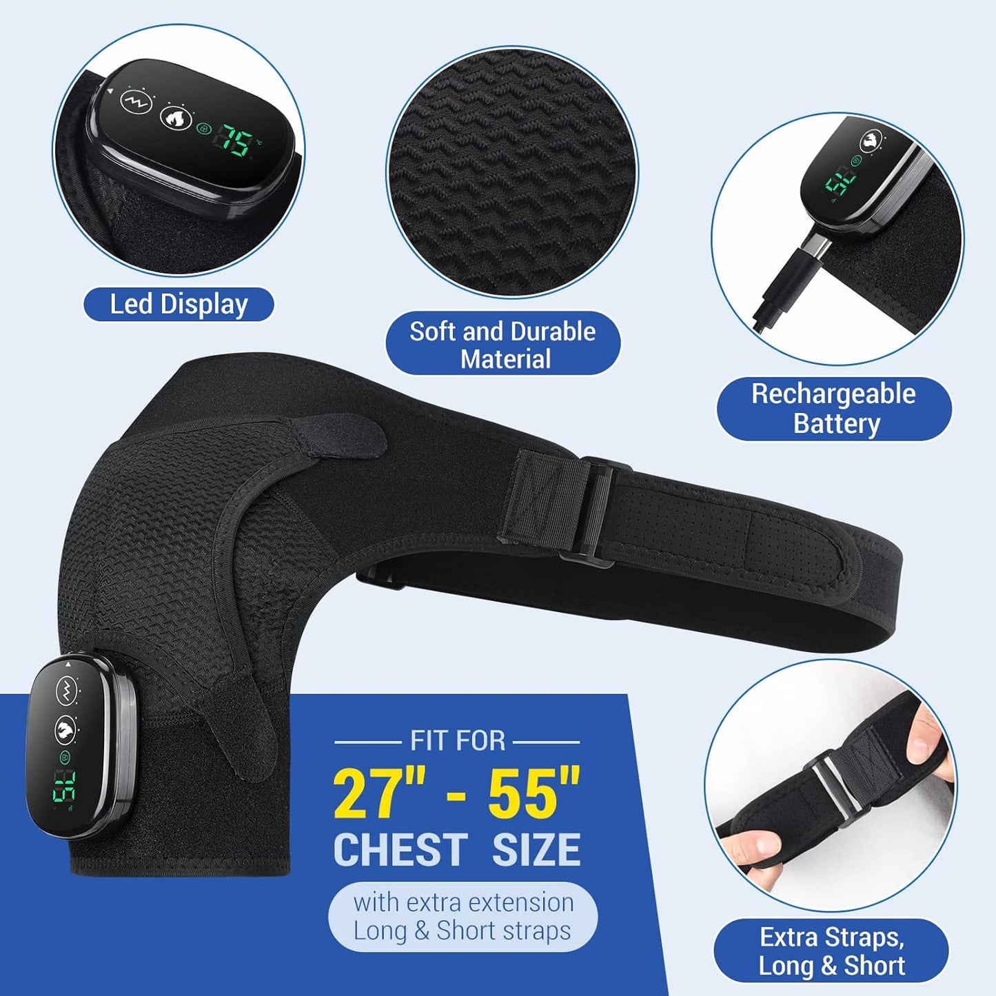 FlexiHeat™ - Electric Shoulder Massage Brace