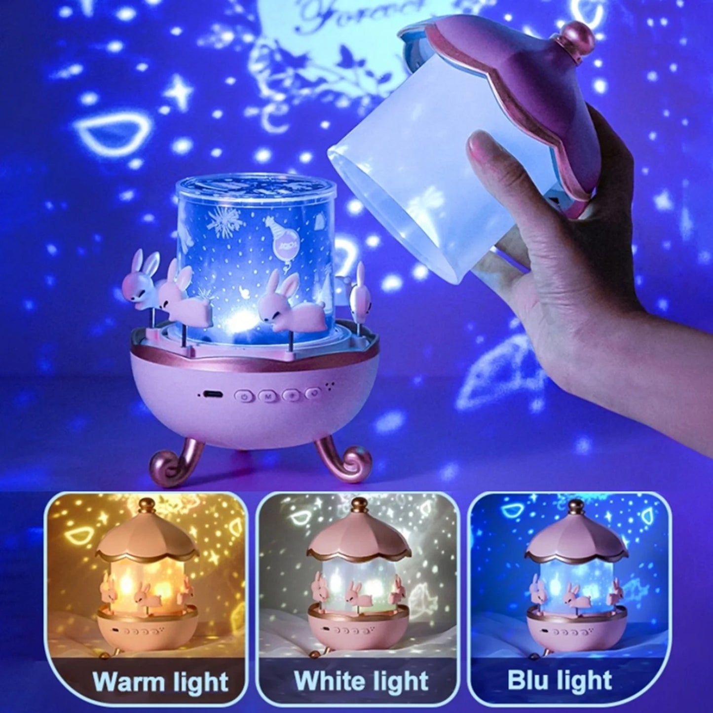 Starry Carousel™ - Night Light & Bluetooth Speaker