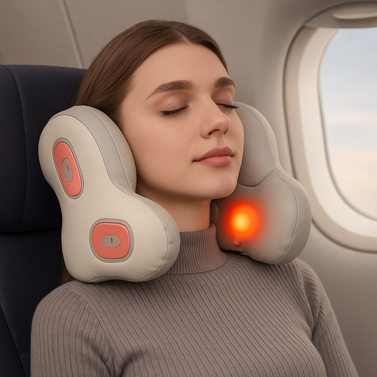 RelaxBeats™ - Memory Foam Travel Pillow & Massager